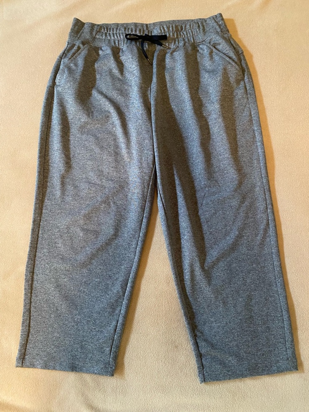 Gray Medium Tek Gear Drawstring Crop Pants
